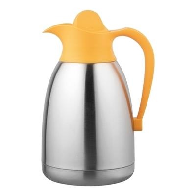 [2338] Isoleerkan thee/koffie 1.5l geel RVS