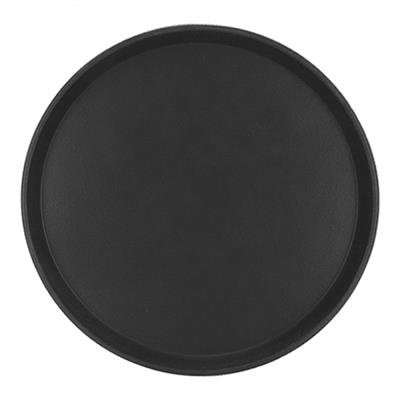 [2603] Dienblad rond 28.0cm zwart anti-slip