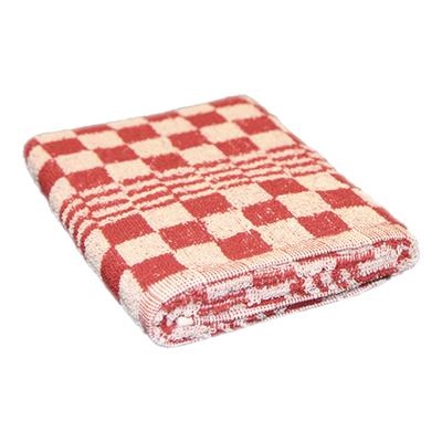 [2604] Keukendoek (hand) katoen 48x48cm rood