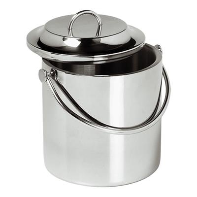 [2689] Ijsblokjesemmer 0.9l dubbelwandig RVS 18/8