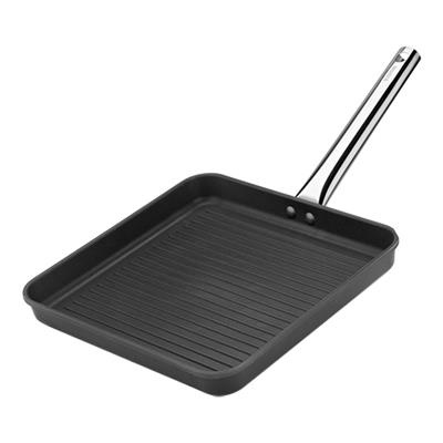 [2876] Grillpan vk 28.0x28.0cm gegoten aluminium