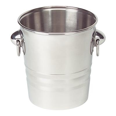 [2890] Wijnkoeler 18.0cm (h)20.0cm RVS met  ringoren