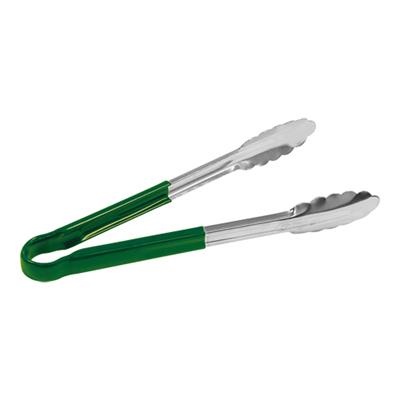 [2931] Serveertang 25.0cm RVS hittebestendige greep groen