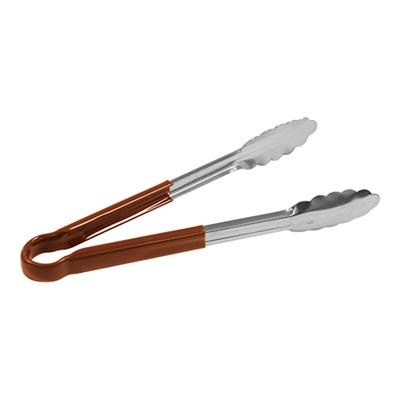 [2979] Serveertang 25.0cm RVS hittebestendige greep bruin