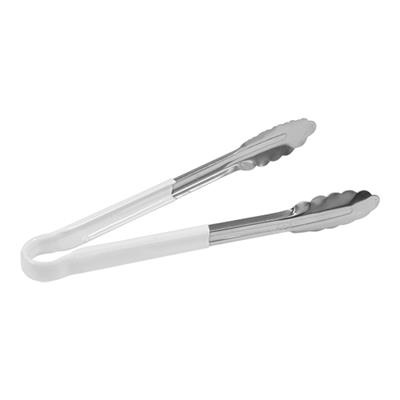 [2980] Serveertang 25.0cm RVS hittebestendige greep wit