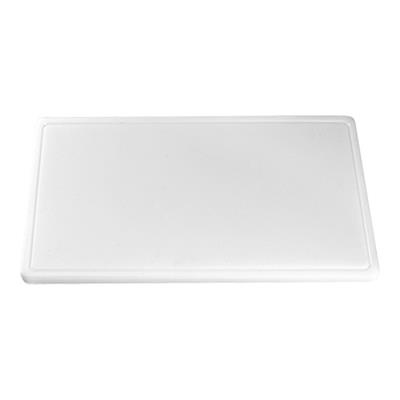 [2988] Snijplank 53.0x32.5cm(h)2.0cm wit met geul