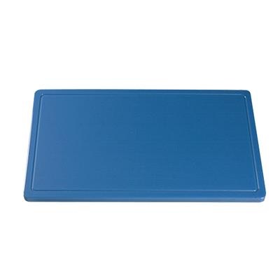[2990] Snijplank 53.0x32.5cm(h)2.0cm blauw met geul