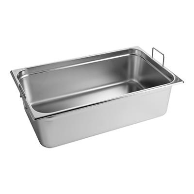 [3065] Gn bak 1/1 (h)15.0cm RVS met  handgrepen