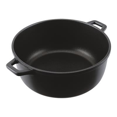 [3758] Braadpan 28.0cm zwart aluminium - uitlopend