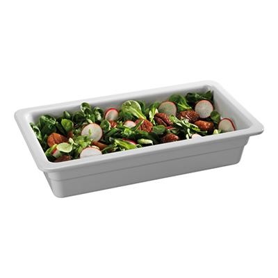 [3879] Gn bak 1/3 (h)6.5cm melamine wit