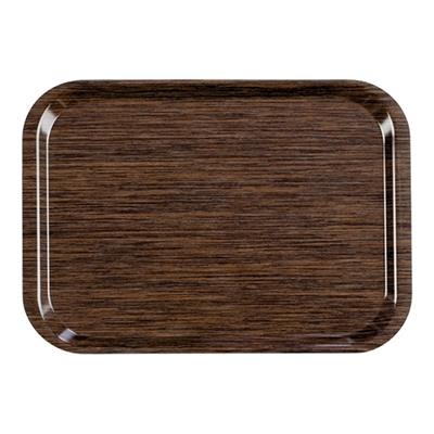 [4404] Dienblad rechthoek 37.5x26.5cm bruin anti-slip melamine