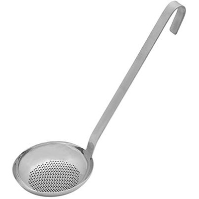 [55095] Opscheplepel 9.0cm RVS geperforeerd