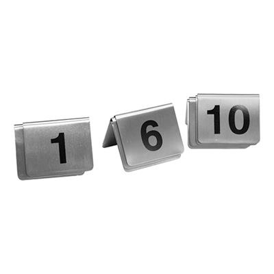 [6104] Tafelbordje RVS nummer set 1-10