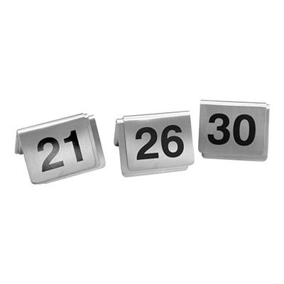 [6107] Tafelbordje RVS nummer set 21-30