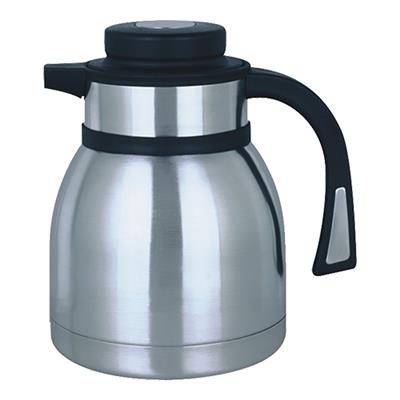 [6131] Isoleerkan thee/koffie 1.0l zwart m/ drukknop