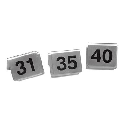 [6161] Tafelbordje RVS nummer set 31-40