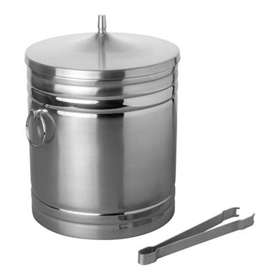 [7330] Ijsblokjesemmer 5.0l dubbelwandig + tang RVS