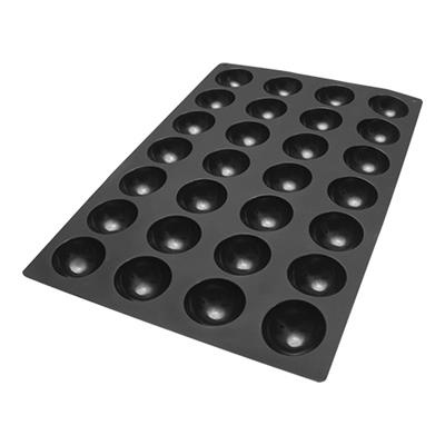 [8149] Bakmat 60.0x40.0cm 0.09lhalf-sphere zwart silic.