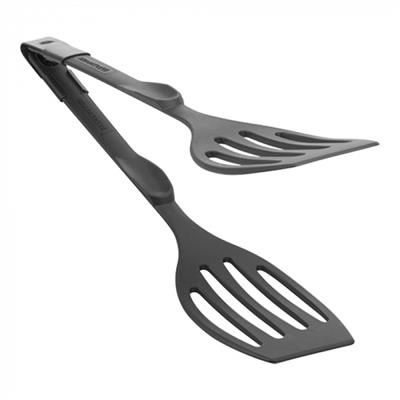 [8482] Serveertang dubbel 29.0cm kunststof zwart