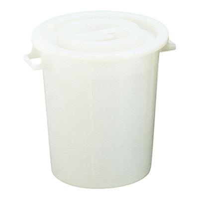 [8743] Voedselcontainer 120.0l incl. deksel rond wit