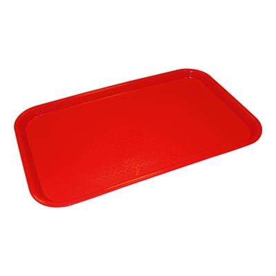 [9160] Dienblad rechthoek 32.5x53.0cm rood polyproyleen