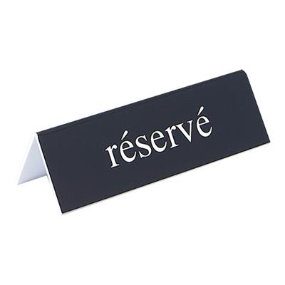 [9838] Tafelbordje (h)4.0x13.0cm zwart "reserve"