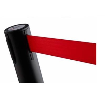 [9317] Afzetpaal (h)95.0cm rood Lint 2.0m Uitr. - Uitlopend 