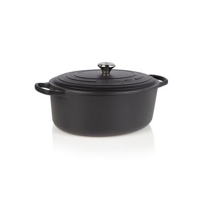 [52698] Braadpan ovaal 49.5x32.6x(h)23.2cm 13.9l zwart Creuset