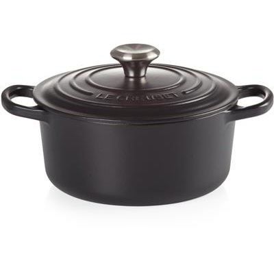 [56518] Braadpan rond 20.0cm 2.4l zwart Le Creuset