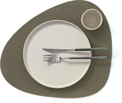 [10079] Placemat Curve L 37.0x44.0cm nupo army green