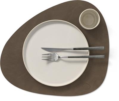 [54388] Placemat Curve L 37.0x44.0cm nupo caviar