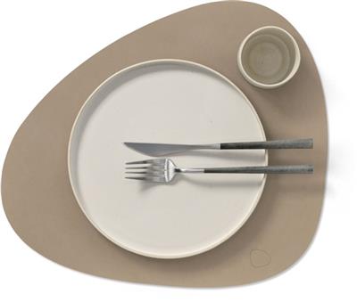 [54389] Placemat Curve L 37.0x44.0cm nupo clay brown