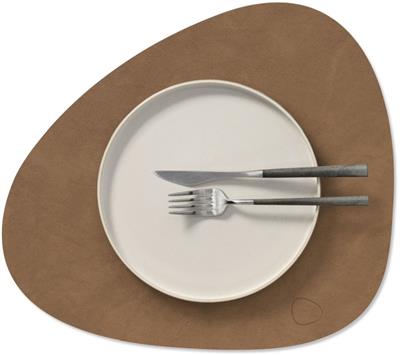 [54412] Placemat Curve M 31.0x35.0cm nupo brown