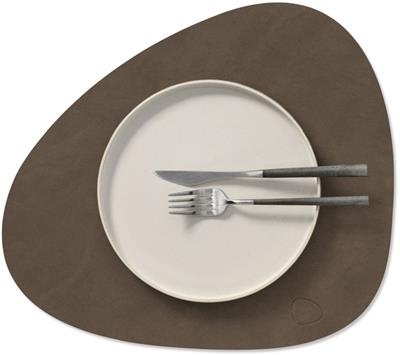[54414] Placemat Curve M 31.0x35.0cm nupo caviar