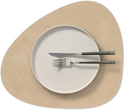 [54433] Placemat Curve M 31.0x35.0cm nupo sand