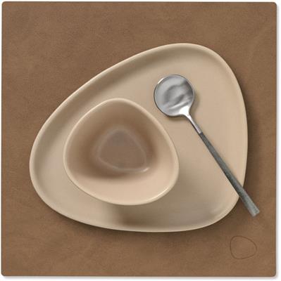 [54467] Placemat Square S 28.0x28.0cm nupo brown