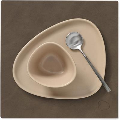[54469] Placemat Square S 28.0x28.0cm nupo caviar