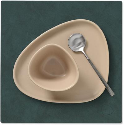 [54474] Placemat Square S 28.0x28.0cm nupo dark green