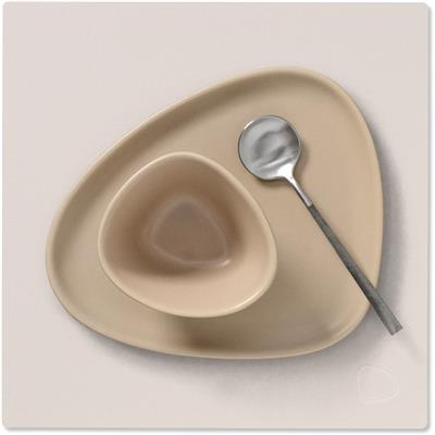 [54489] Placemat Square S 28.0x28.0cm nupo soft nude