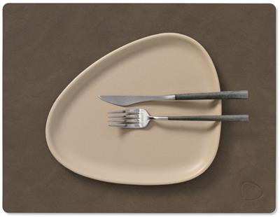 [54496] Placemat Square M 26.5x34.5cm nupo caviar