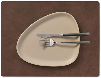 [54500] Placemat Square M 26.5x34.5cm nupo dark brown