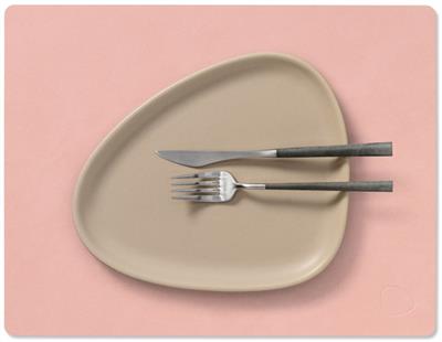 [54513] Placemat Square M 26.5x34.5cm nupo rose