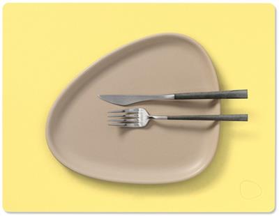 [54517] Placemat Square M 26.5x34.5cm nupo yellow