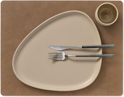 [54521] Placemat Square L 35.0x45.0cm nupo brown