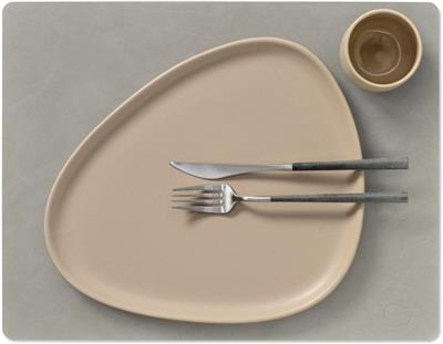 [54530] Placemat Square L 35.0x45.0cm nupo light grey