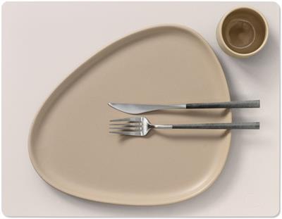 [54543] Placemat Square L 35.0x45.0cm nupo soft nude