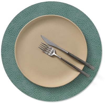 [54548] Placemat Circle M 30.0cm hippo pastel green