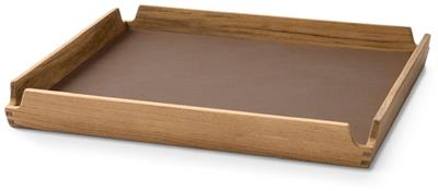 [54553] Dienblad rechthoek teak S met inlay airy nupo nature
