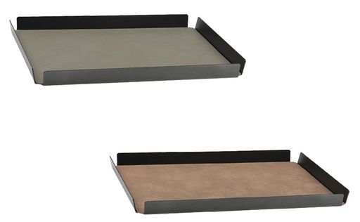 [54995] Dienblad rechthoek Alu S met inlay airy nupo ag/nature ant