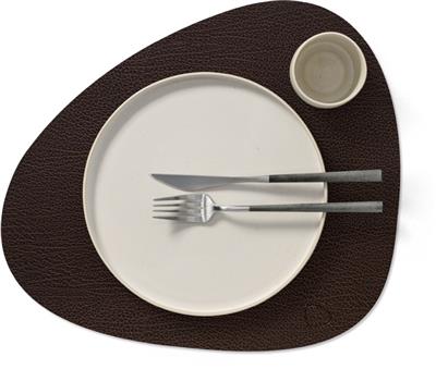 [57660] Placemat Curve L 37.0x44.0cm bull brown